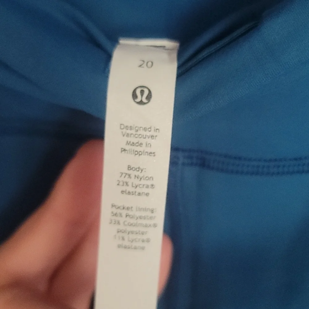 LULULEMON PLUS SIZE WUNDER TRAIN HIGH RISE 25" TIGHT: CAPRI BLUE: NWT: SZ 20_4